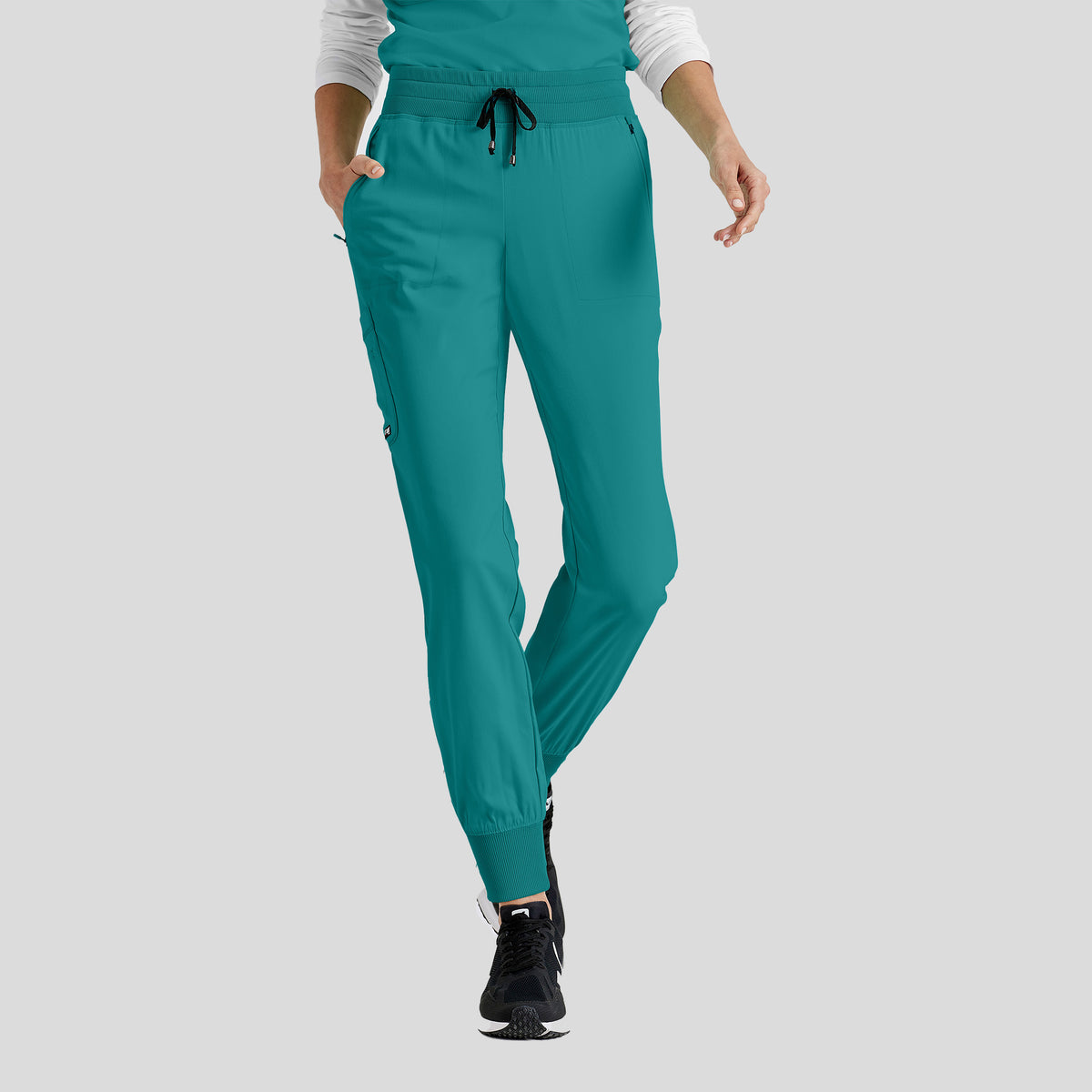 Eden 5-Pocket Mid-Rise Jogger Scrub Pant | Teal