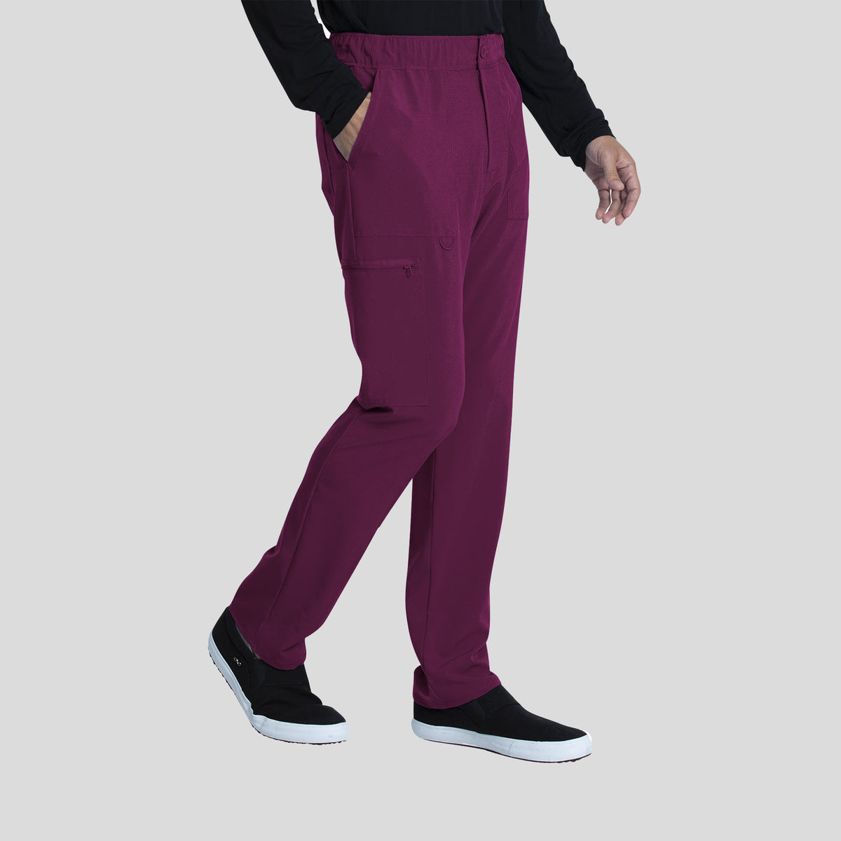 Men's Fly Front Cargo Pant | Wine