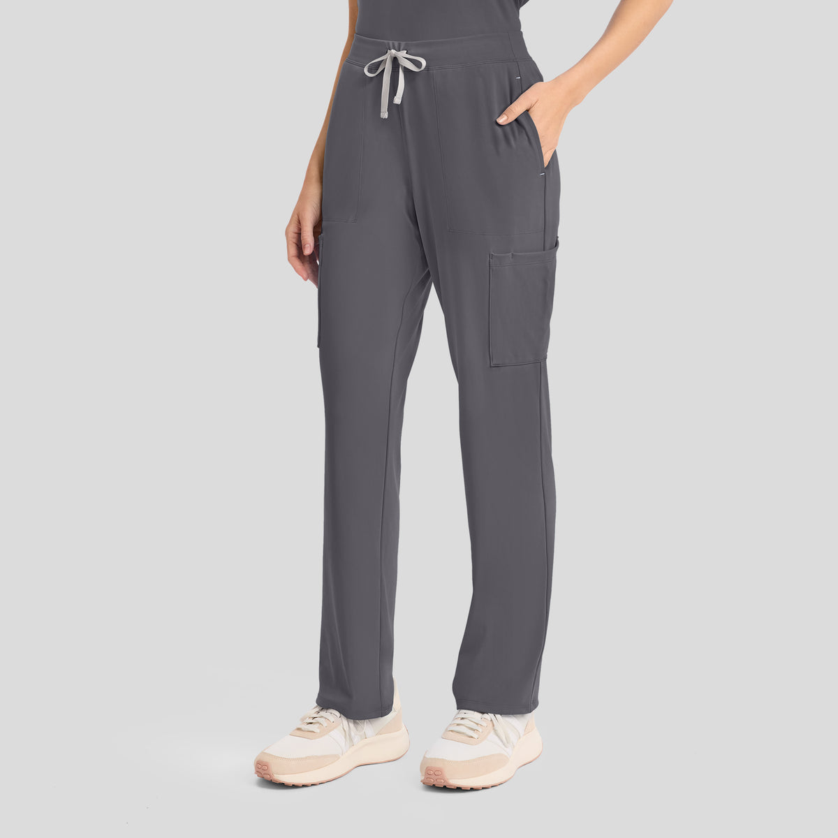 Achieve Pull-On Straight Leg Scrub Pant | Pewter