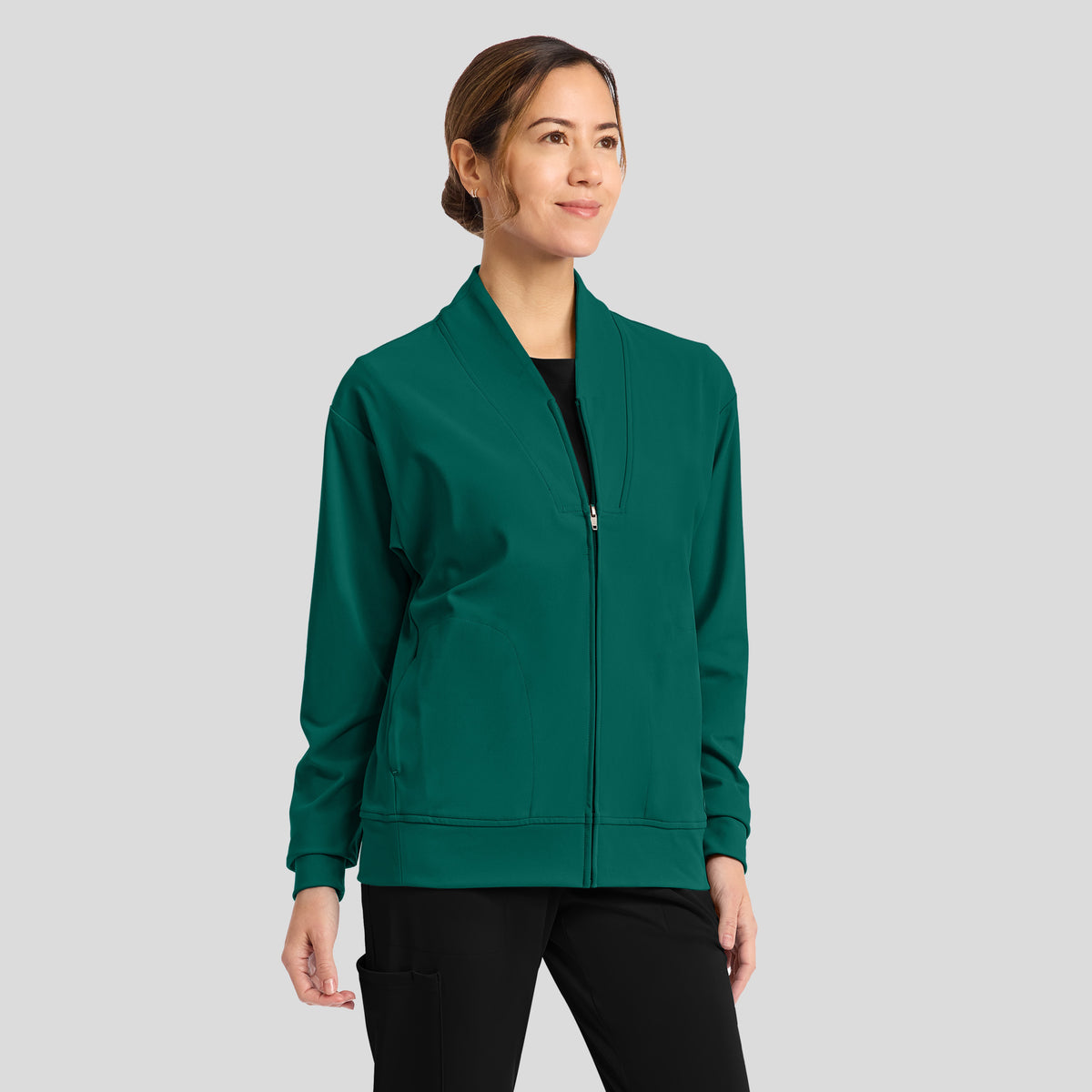 Achieve Warm-Up Scrub Jacket | Hunter