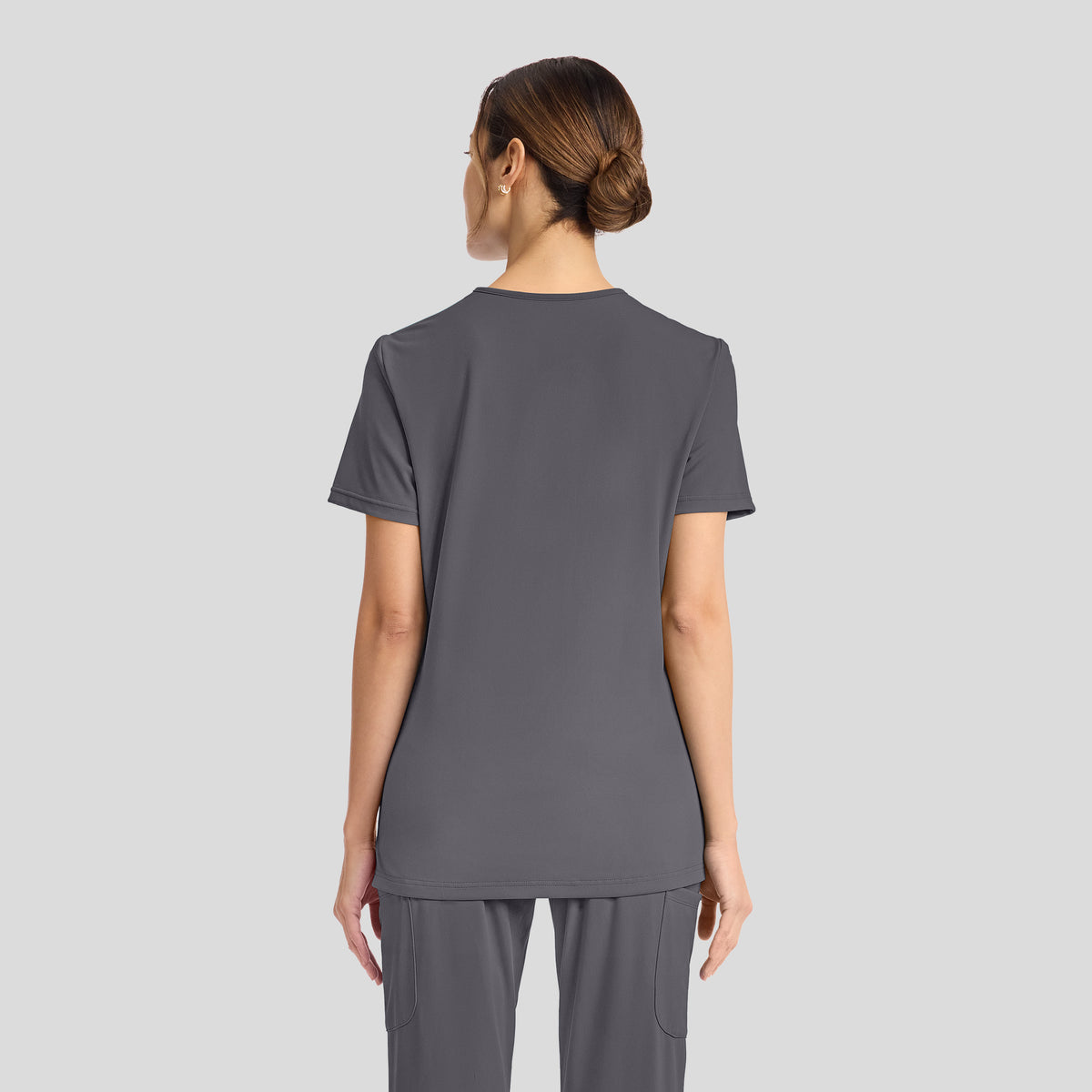 Achieve 2-Pocket Scrub Top | Pewter
