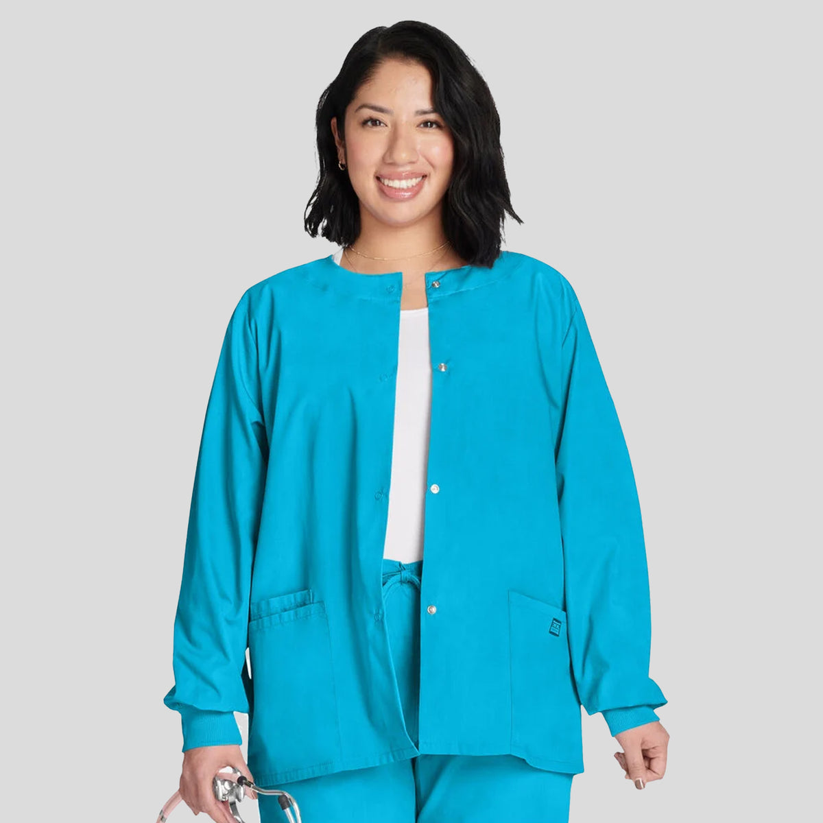 Women's Snap Front Jacket | Turquoise