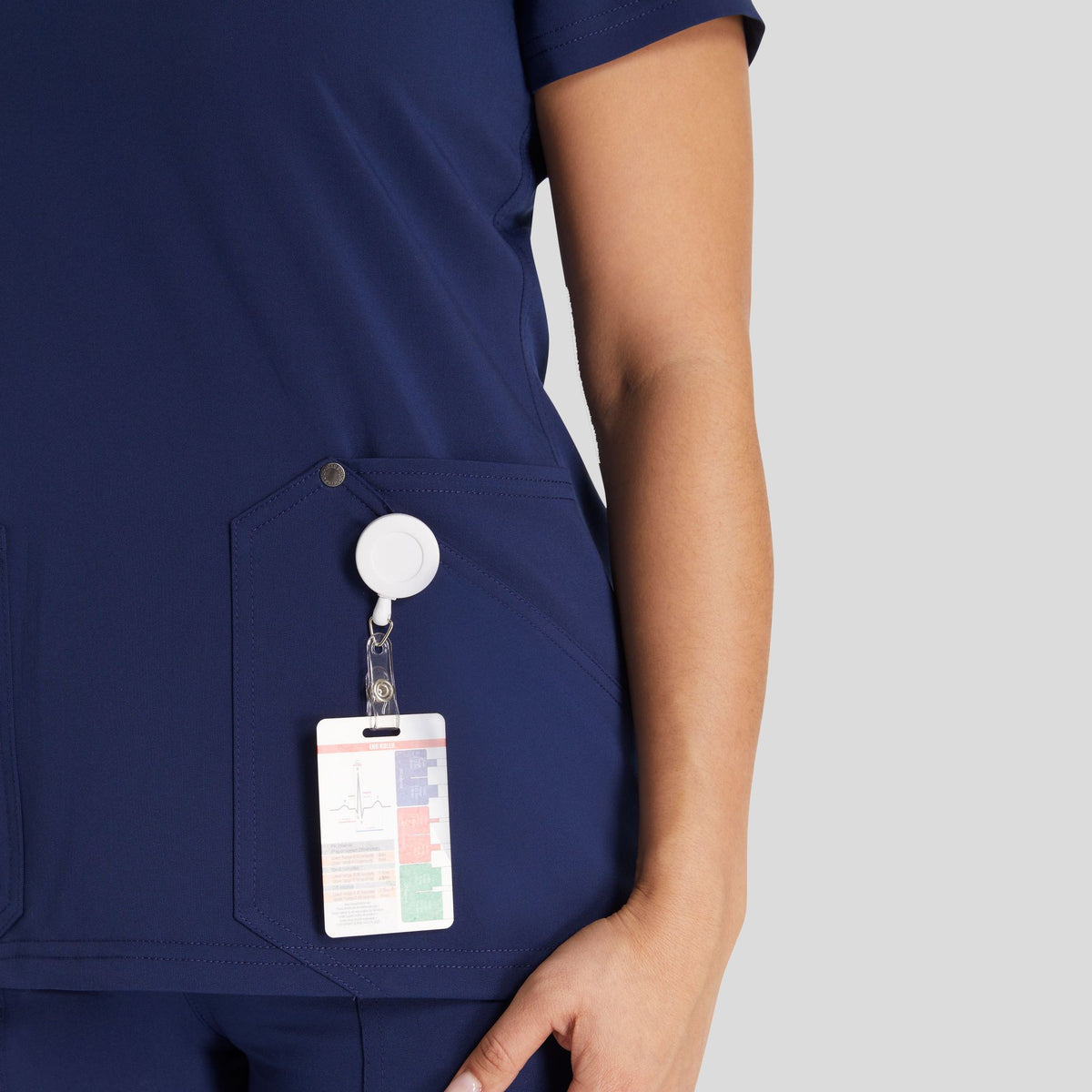 Women's V-Neck Scrub Top | Navy