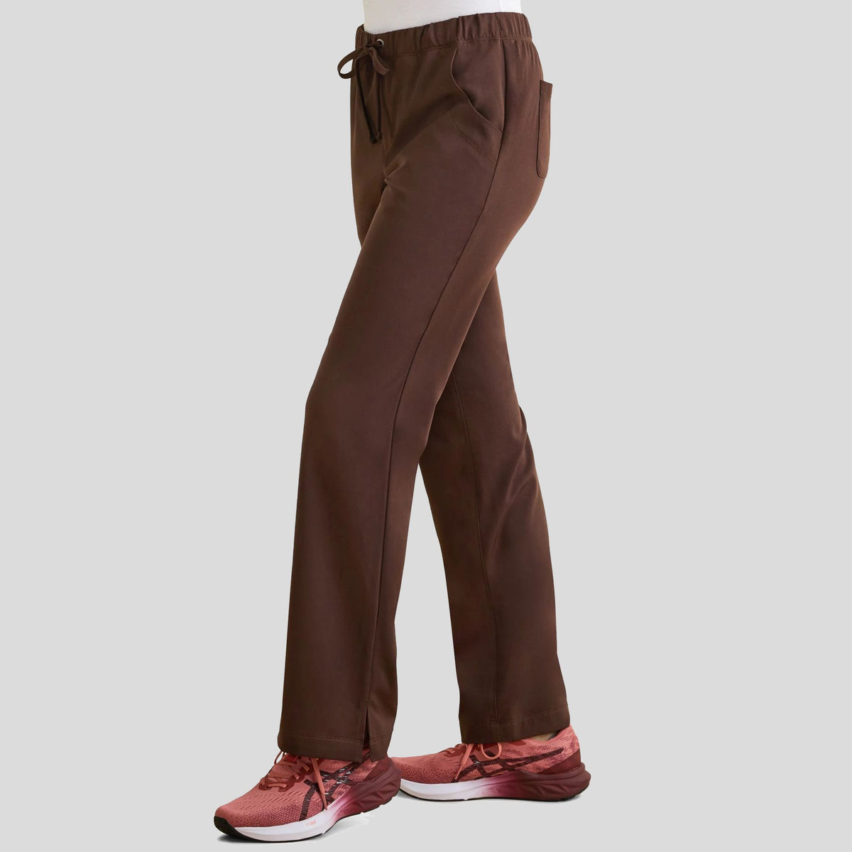 Women's Rebecca Drawstring Flare Scrub Pant | Dark Chocolate