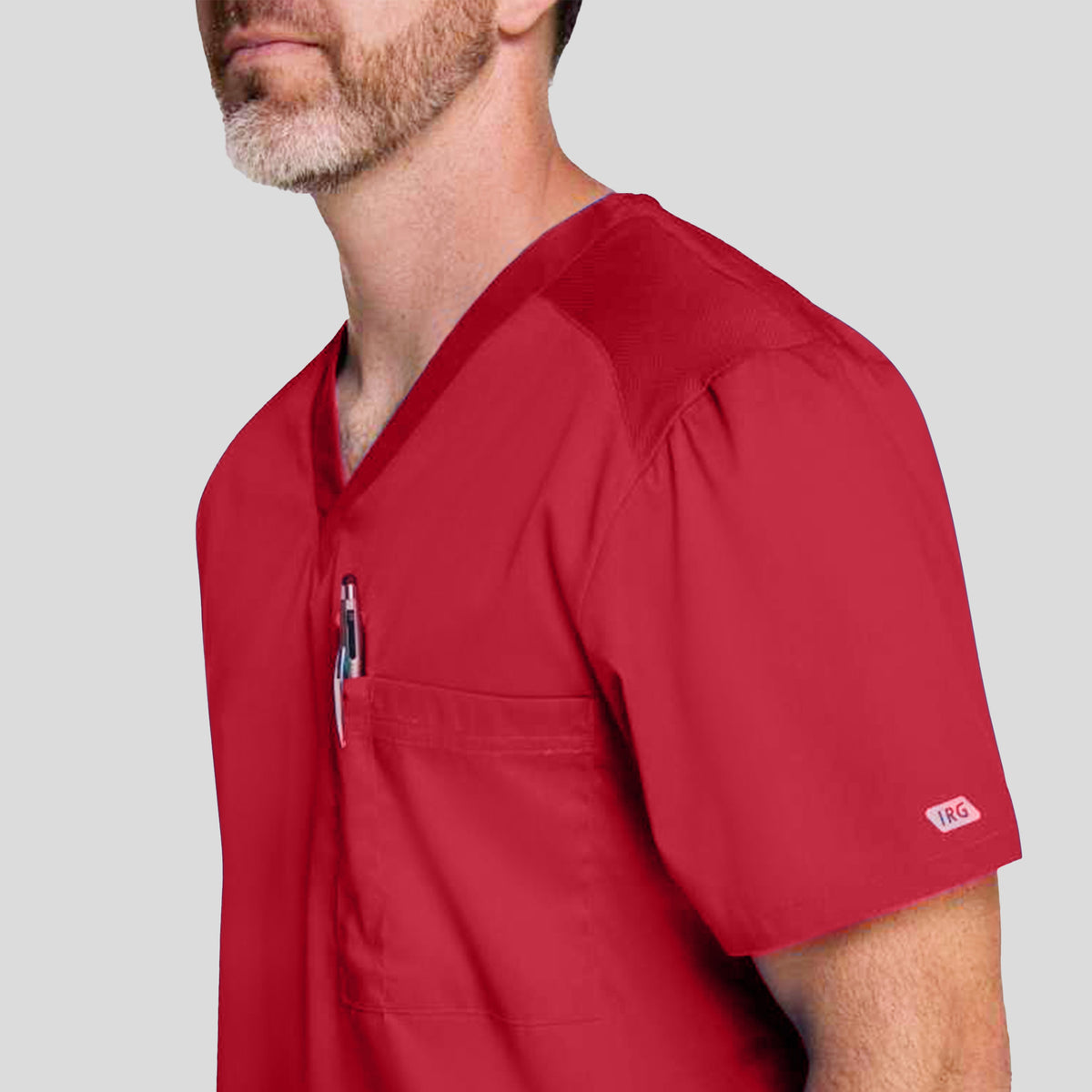 Menβs V-Neck Top | Red