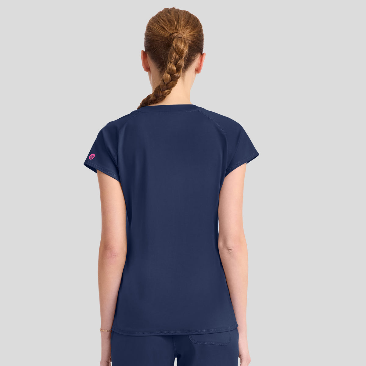 3-Pocket STRETCH V-Neck Scrub Top | Navy