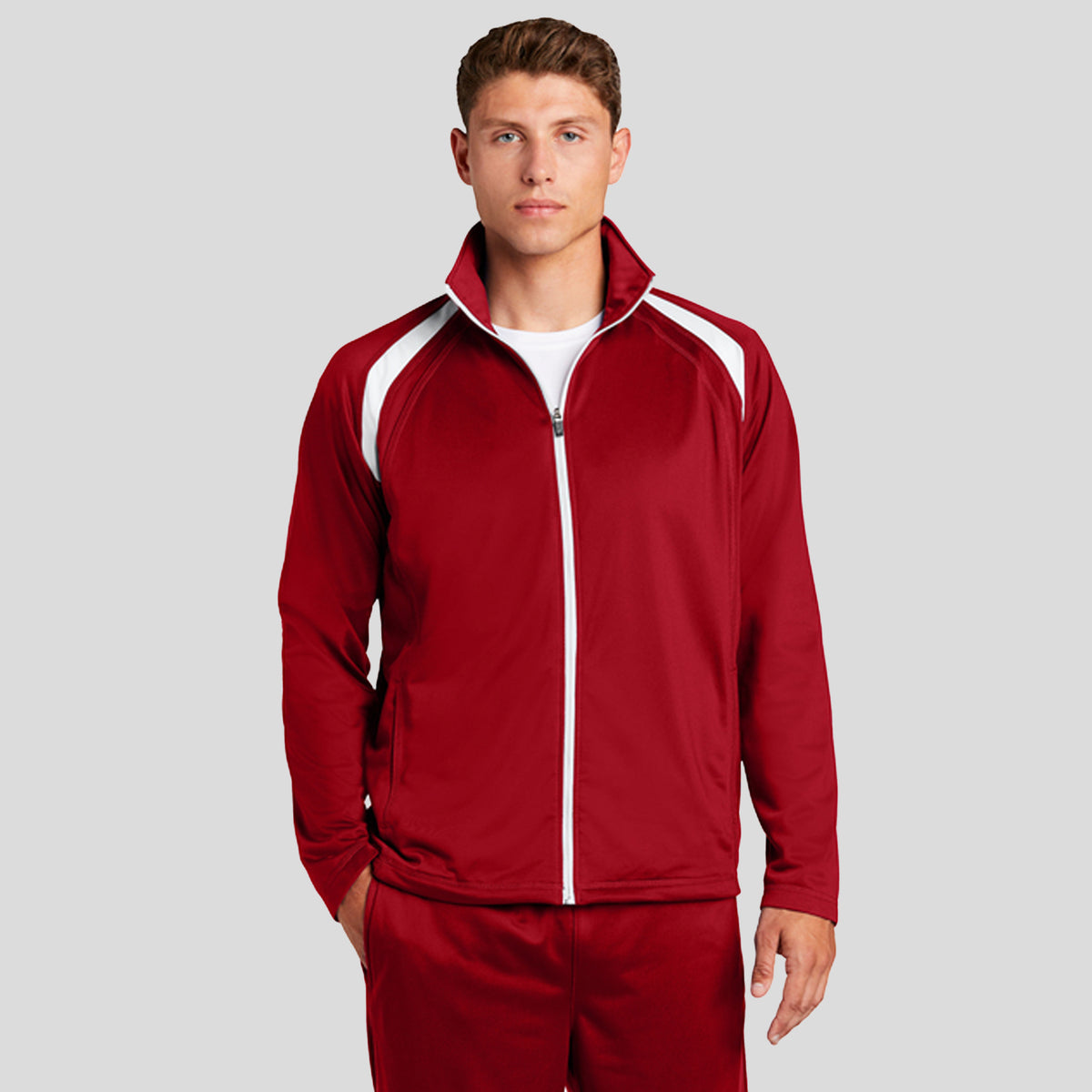 Tricot Track Jacket | True Red/White