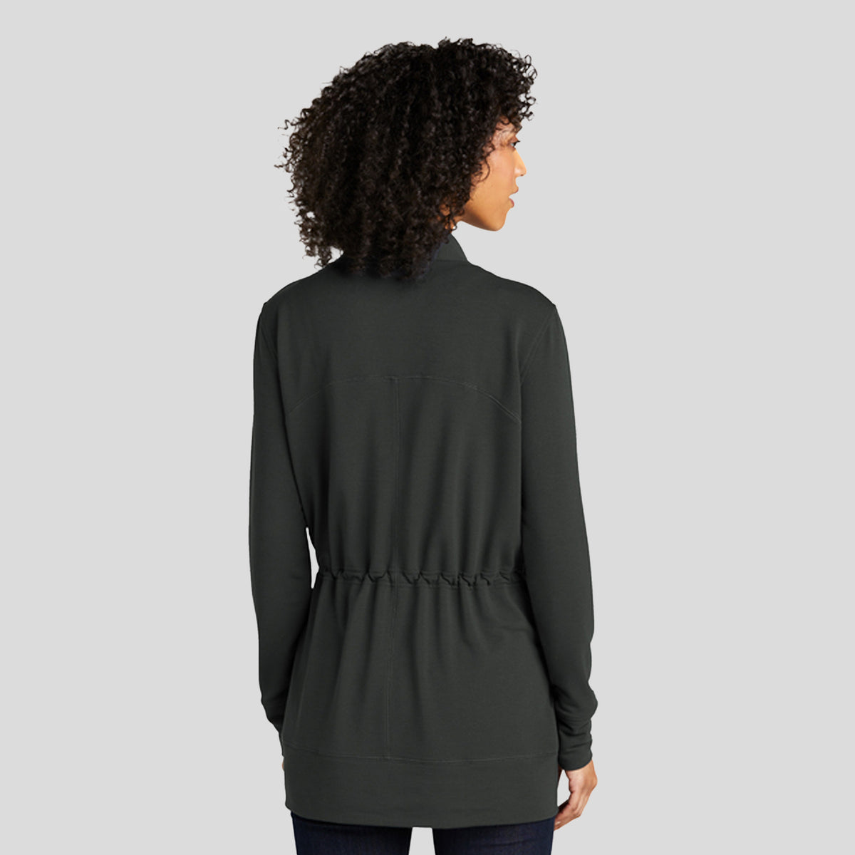 Women's Microterry Cardigan | Charcoal