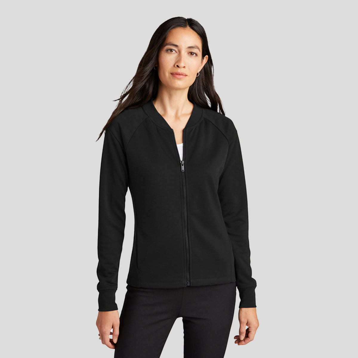 Women's Double-Knit Bomber | Deep Black