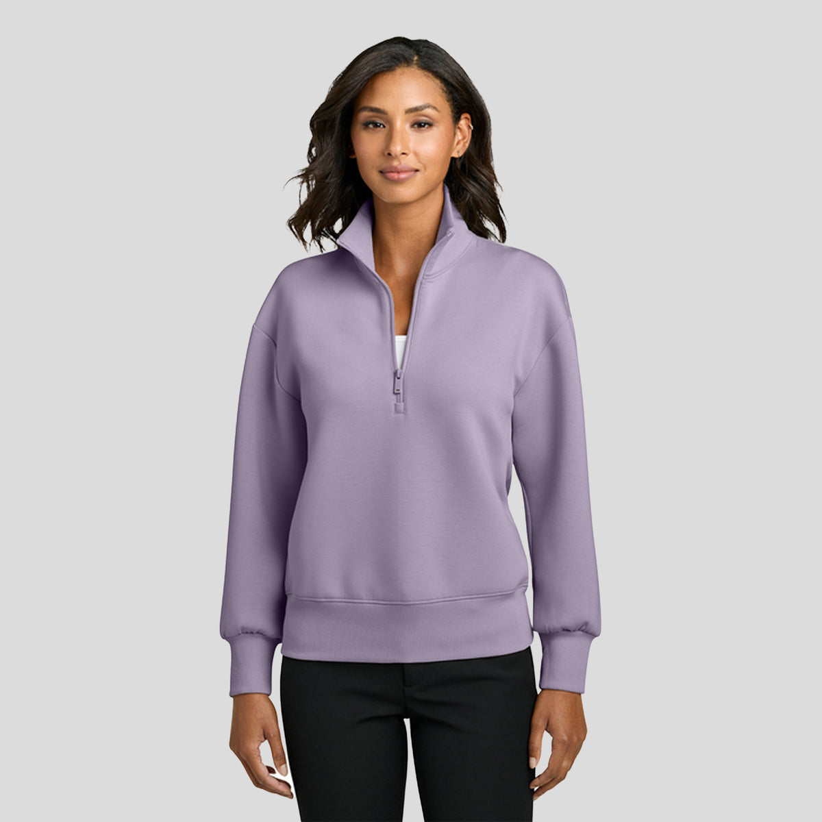 Womenβs Soft Spacer 1/4-Zip | Purple Ash