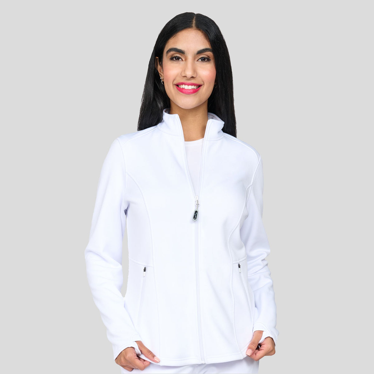 Megan Bonded Fleece Jacket | White