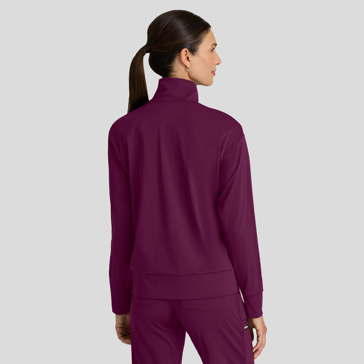 Ease Knit Warm-Up Jacket | Wine