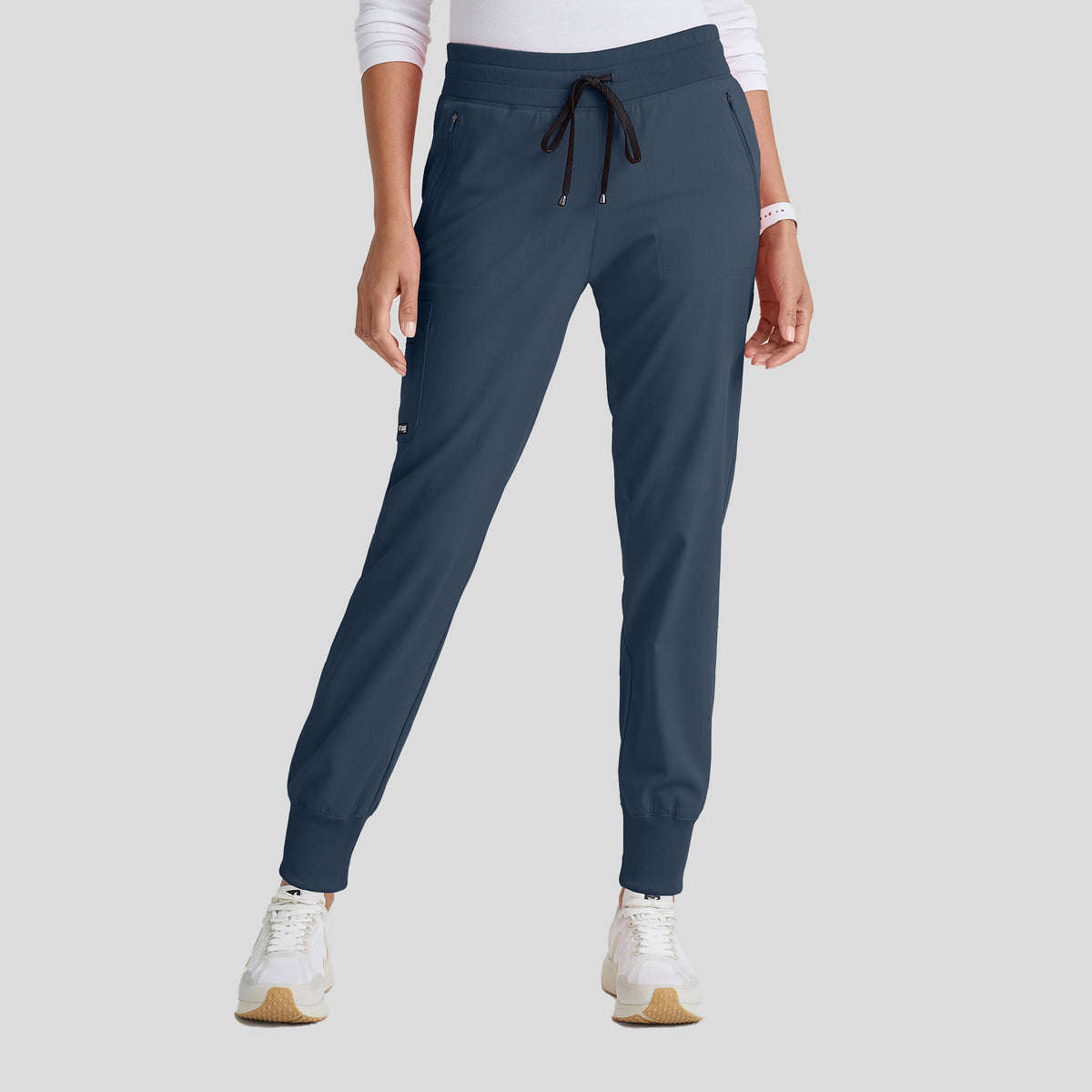 Eden 5-Pocket Mid-Rise Jogger Scrub Pant | Steel