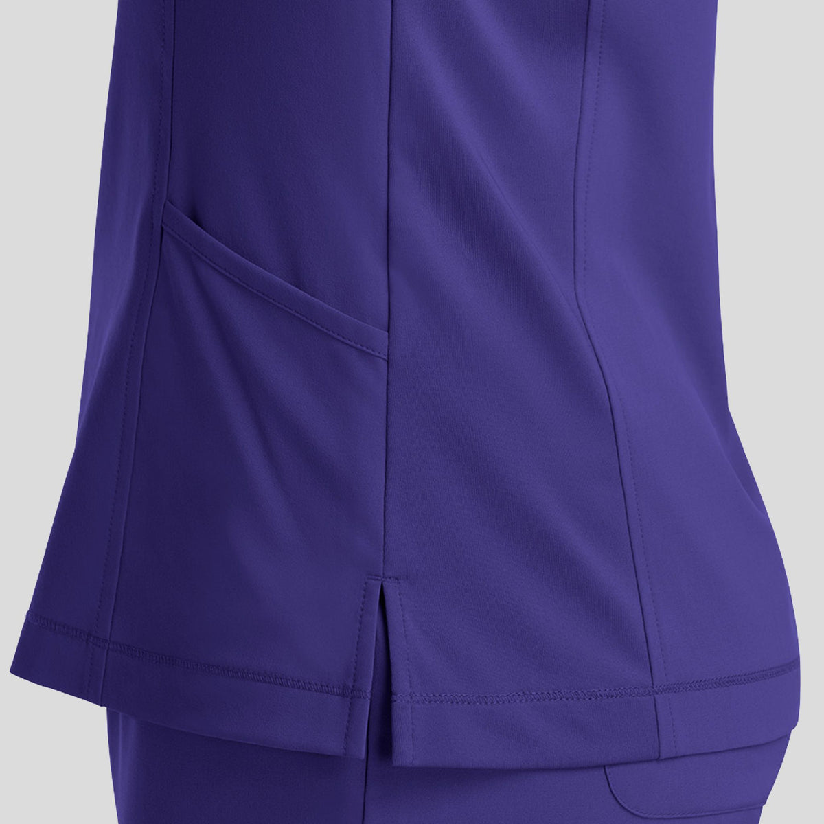 Notched Crew Neck Top | Grape