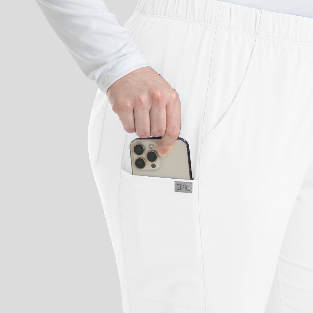 Women's Tapered Leg Pant | White