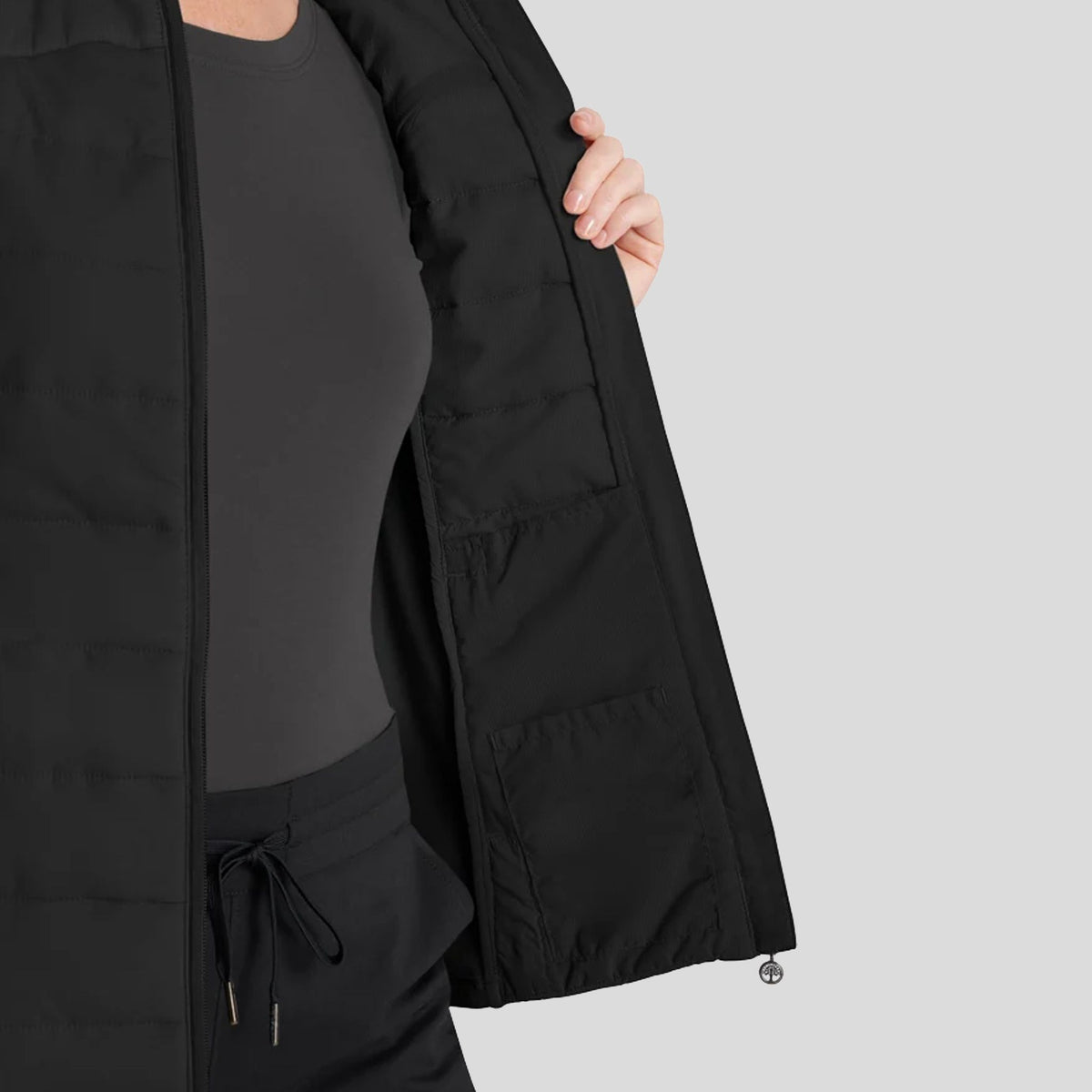 Khloe Sleeveless Jacket | Black