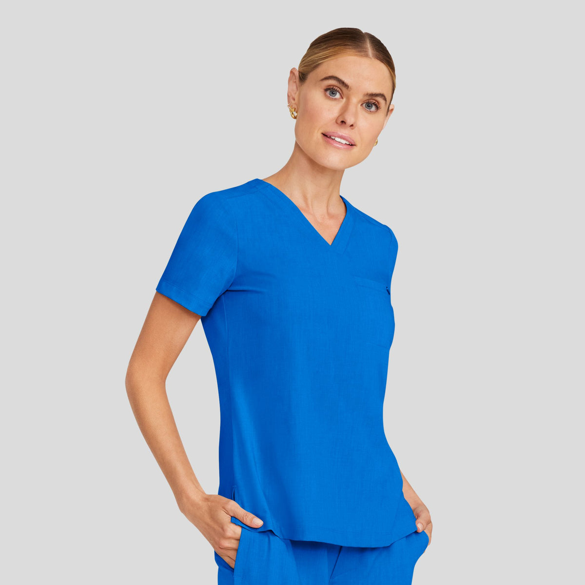 Women's Billie V-Neck Scrub Top | Royal
