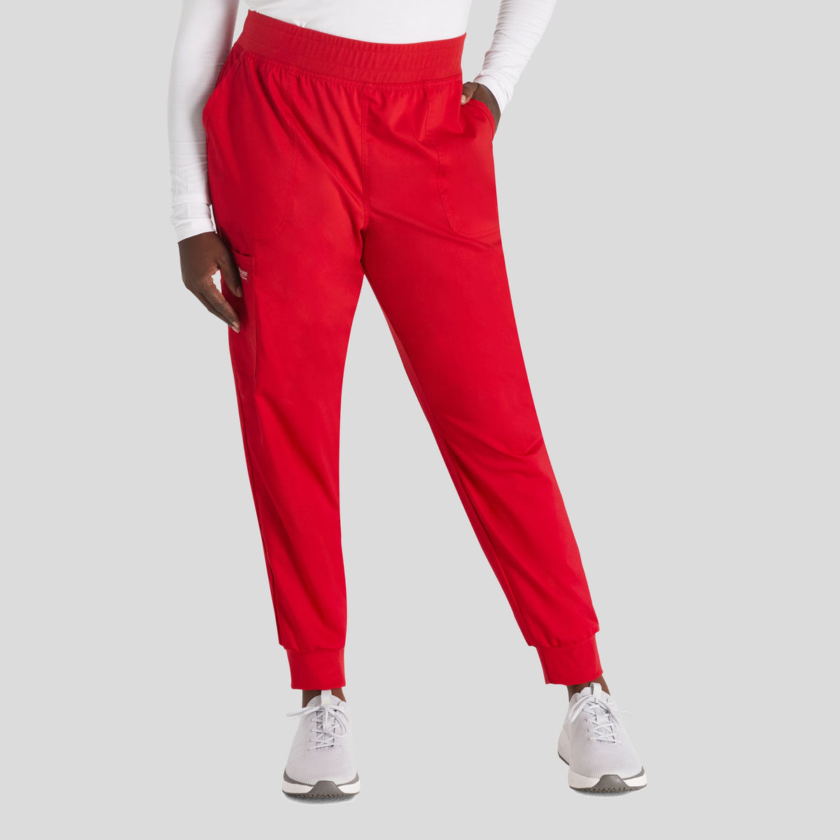 Women's Mid Rise Jogger Scrub Pant | Red