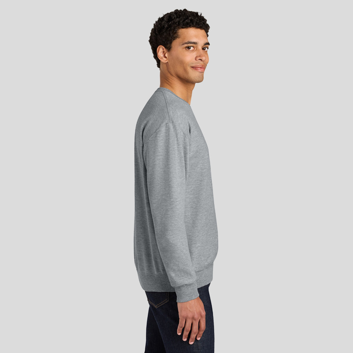Ultimate™ Unisex CVC Ring Spun Crewneck Sweatshirt | Athletic Heather