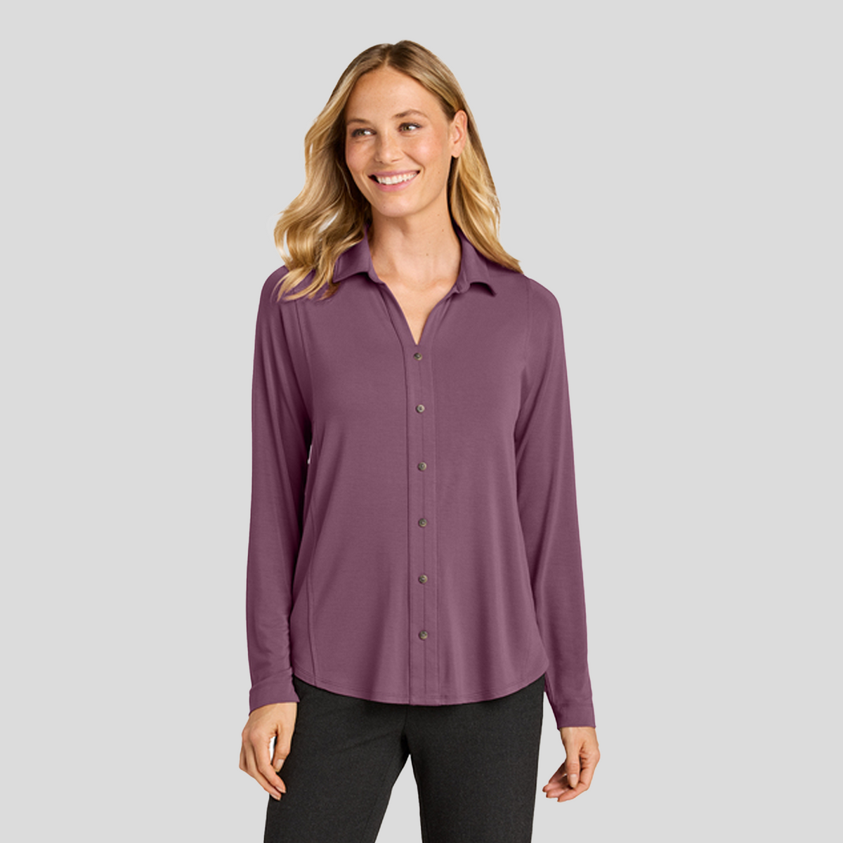 Women’s Luxe Knit Button Tunic | Purple Mist
