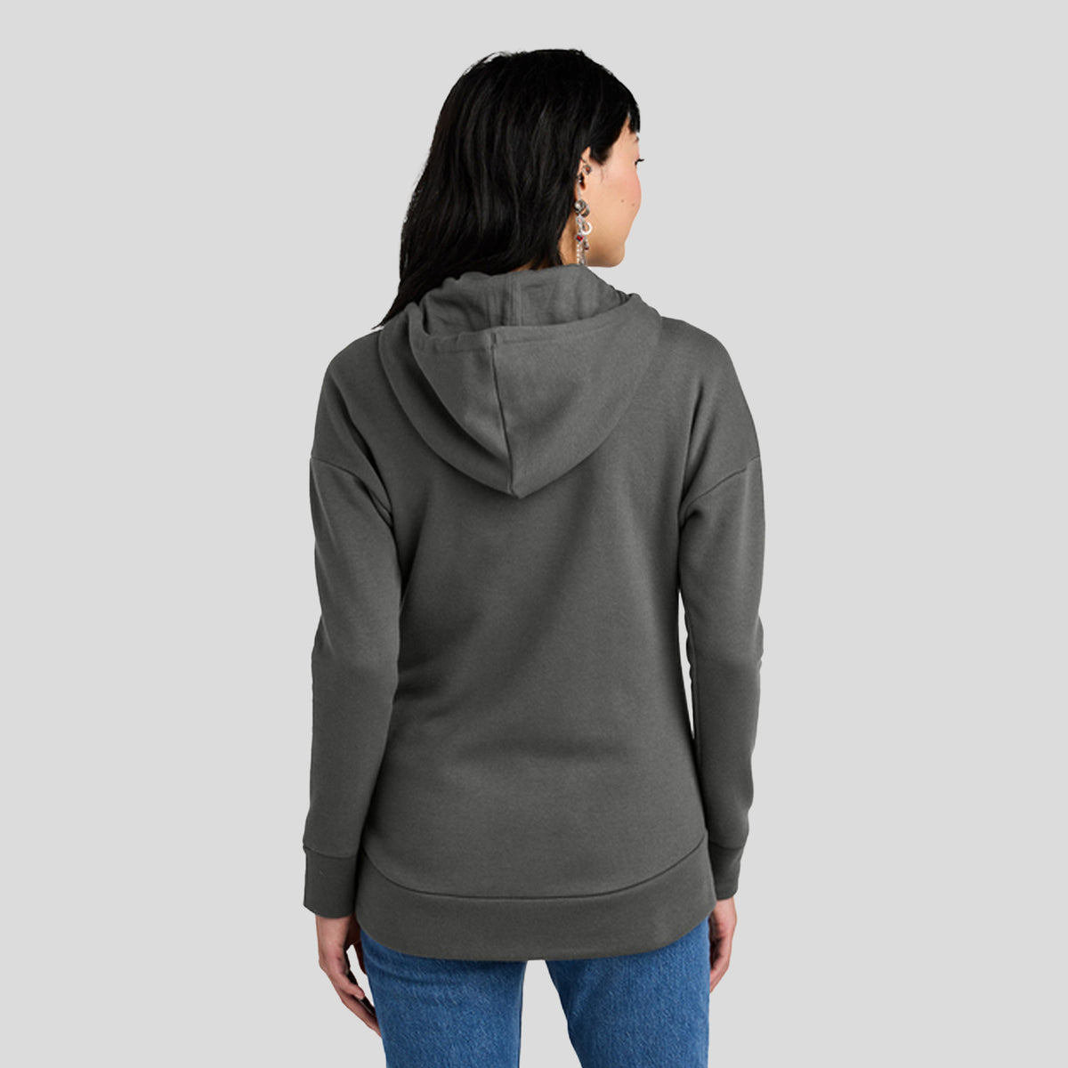 Women’s Perfect Weight® Fleece Drop Shoulder Full-Zip Hoodie | Charcoal